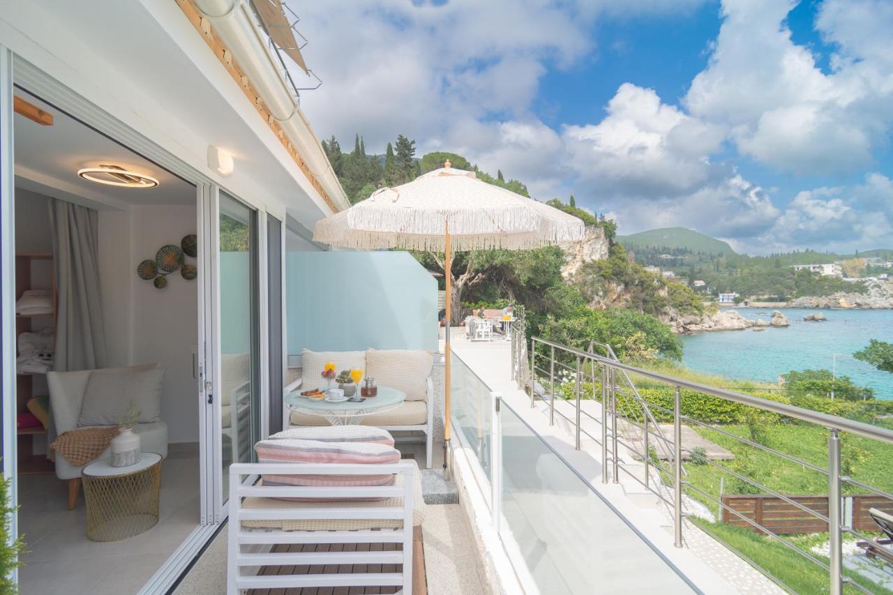 Tango Apartment On The Beach Палеокастрица Экстерьер фото